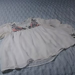 Abercrombie and Fitch Sheer Boho Babydoll Top
